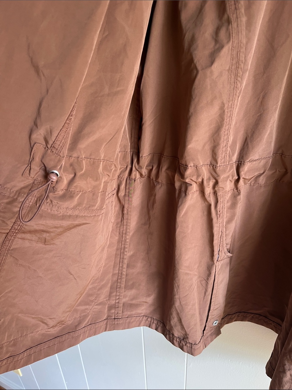 NWT J. Jill Brown Lightweight Utility Rain Jacket Wind Breaker Coastal Size XL - Picture 8 of 14